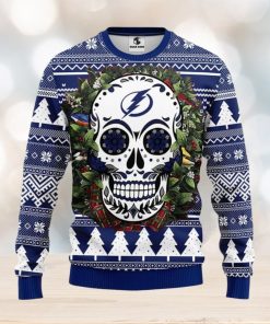 Tampa Bay Lightning Skull Flower Ugly Ugly Christmas Sweater For Sport Fans Christmas Gift