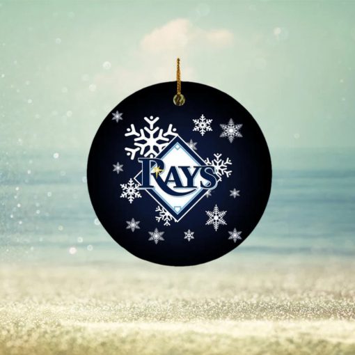 Tampa Bay Rays MLB Merry Xmas Custom Name Tree Decorations Ornament