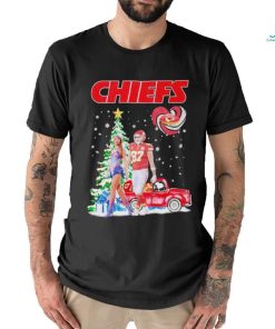 Taylor and Travis Kelce Snoopy Kansas City Chiefs Christmas tree shirt