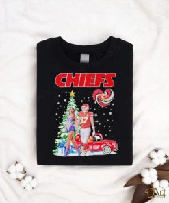 Taylor and Travis Kelce Snoopy Kansas City Chiefs Christmas tree shirt