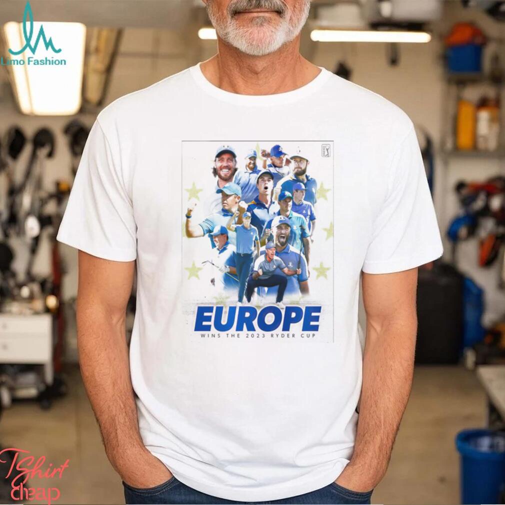 Team Europe wins the 2023 Ryder Cup golf shirt Team Europe wins the 2023 Ryder Cup golf shirt
