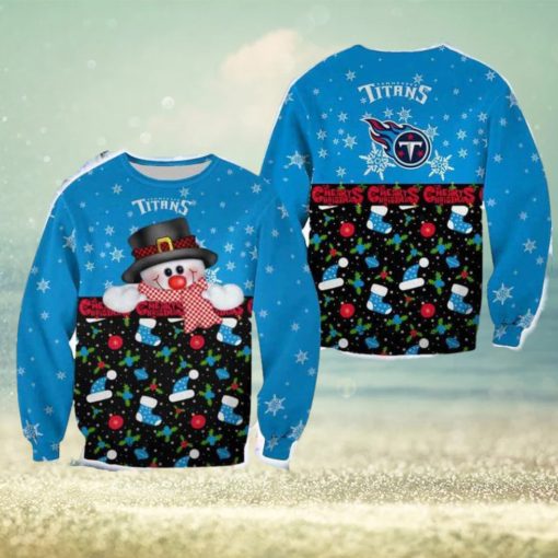 Tennessee Titans Christmas Snowman Frostbite Sweater Best For Men And Women Gift