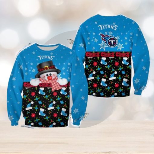 Tennessee Titans Christmas Snowman Frostbite Sweater Best For Men And Women Gift