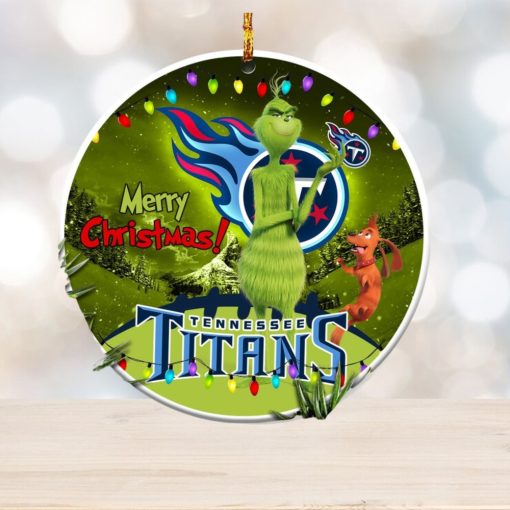 Tennessee Titans NFL Funny Grinch Christmas Ornaments