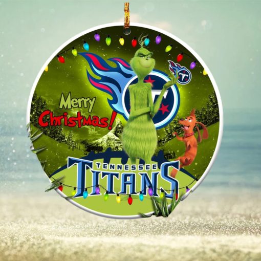 Tennessee Titans NFL Funny Grinch Christmas Ornaments