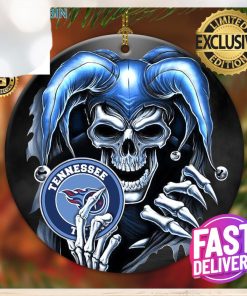 Tennessee Titans NFL Skull Joker Xmas Custom Name Tree Decorations Ornament