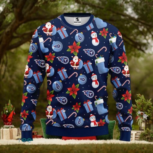 Tennessee Titans Santa Claus Snowman Christmas Ugly Sweater