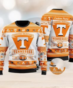 Tennessee Volunteers Football Team Logo Personalized Ugly Christmas Sweater Christmas Gift For Big Fans.