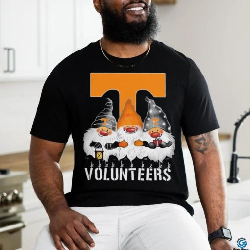 Tennessee Volunteers Gnomies Christmas Funny Black T Shirt Sweatshirt For Fans