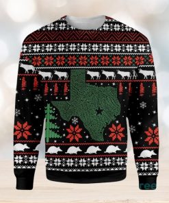 Texas Longhorn Bluebonnet Armadillo Ugly Christmas Sweater