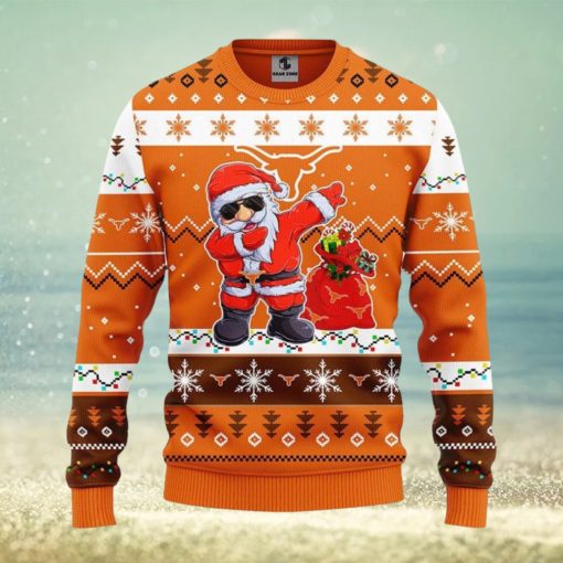 Texas Longhorns Dabbing Santa Claus Christmas Ugly Sweater Sport Christmas Gift Ideas