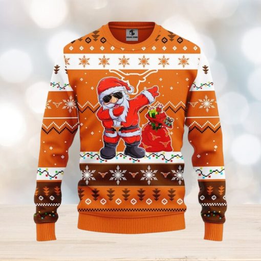 Texas Longhorns Dabbing Santa Claus Christmas Ugly Sweater Sport Christmas Gift Ideas