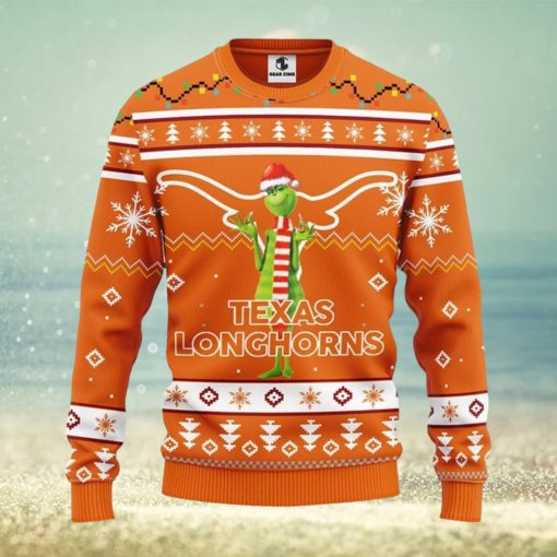 Texas Longhorns Funny Grinch Christmas Ugly Sweater Christmas Gift Ideas For Fans