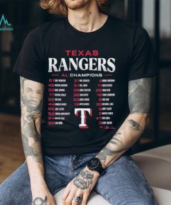 Texas Rangers 2023 American League Champions Roster T Shirt