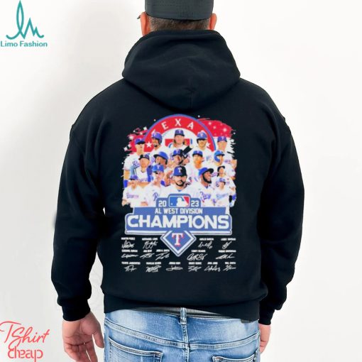 Texas Rangers Baseball Team AL West Division Champions 2023 Signatures Shirt