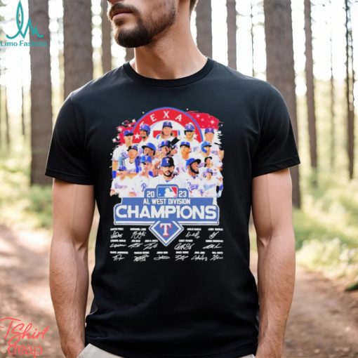 Texas Rangers Baseball Team AL West Division Champions 2023 Signatures Shirt
