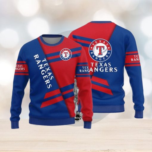 Texas Rangers Basic Pattern New Style Knitted Sweater