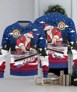 Texas Rangers Christmas Funny DJ Santa New Style Knitted Sweater