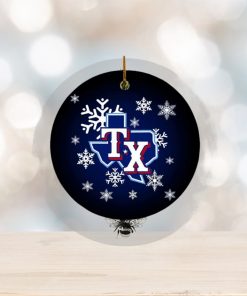 Texas Rangers MLB Personalized 2023 Holiday Merry Christmas Decorations Ornament