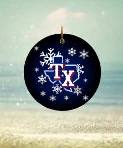 Texas Rangers MLB Personalized 2023 Holiday Merry Christmas Decorations Ornament