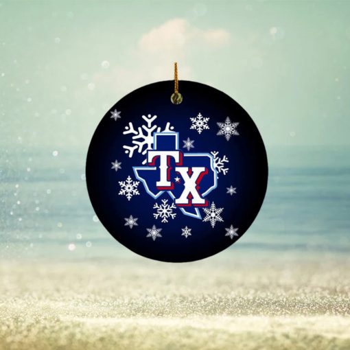 Texas Rangers MLB Personalized 2023 Holiday Merry Christmas Decorations Ornament