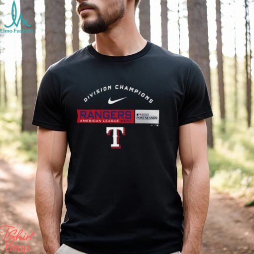 Texas Rangers Nike AL West Division Champions 2023 Postseason Shirt
