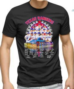Texas Rangers all players baseball signatures shirt