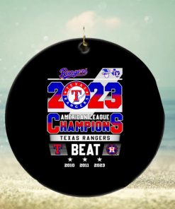 Texas Rangers beat Houston American League Champions 2023 ornament