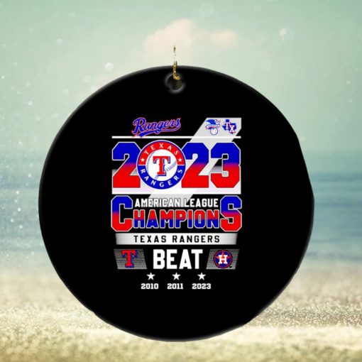 Texas Rangers beat Houston American League Champions 2023 ornament