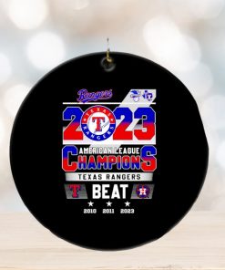 Texas Rangers beat Houston American League Champions 2023 ornament