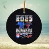 Texas Rangers undefeated 2023 signatures ornament