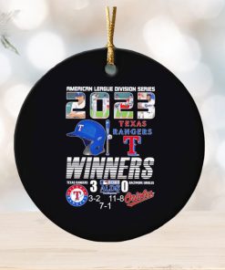 Texas Rangers vs Baltimore Orioles ALDS 2023 ornament