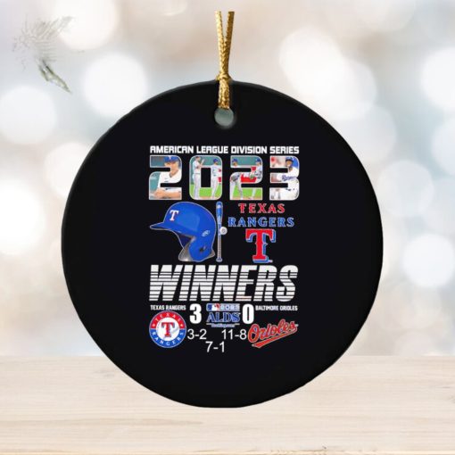 Texas Rangers vs Baltimore Orioles ALDS 2023 ornament