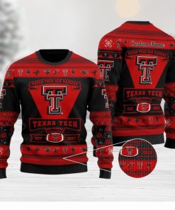 Texas Tech Red Raiders Football Team Logo Personalized Ugly Christmas Sweater Christmas Gift For Big Fans