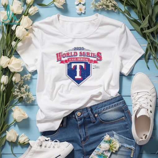 Texas rangers majestic threads 2023 world series confetti soft shirt