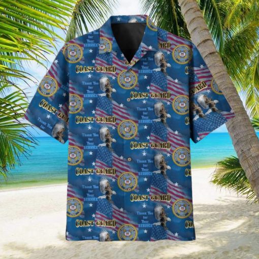 Thank You For Your Service Veteran Multiservice US Coast Guard Hawaiian Shirt Veteran