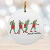 Grinch With Santa Hat And Max Tree Decoration 2023 Christmas Ornament