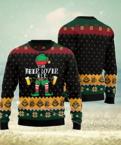 The Beer Lover Elf Family Gift Ugly Christmas Sweater