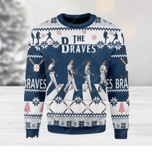 The Braves Walking Abbey Road Knitted 3D Sweater For Christmas