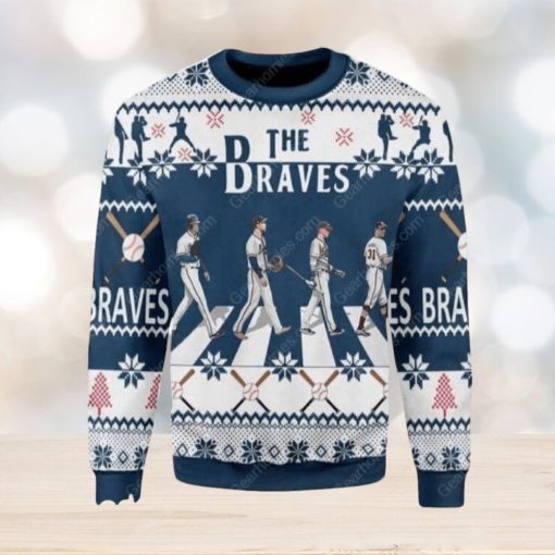 The Braves Walking Abbey Road Knitted 3D Sweater For Christmas