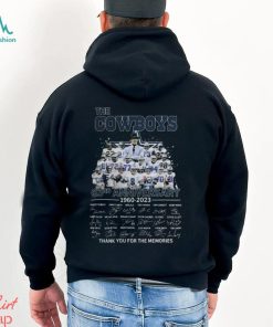 The Cowboys 63rd Anniversary 1960 – 2023 Thank You For The Memories Signatures t shirt