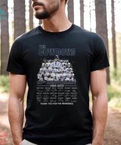 The Cowboys 63rd Anniversary 1960 – 2023 Thank You For The Memories Signatures t shirt