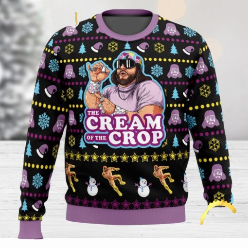 The Cream Of Crop Macho Man Randy Savage Pro Wrestling Ugly Christmas Sweater