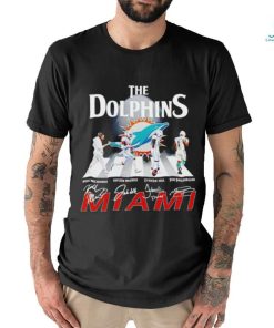 The Dolphins Abbey Road Mike McDaniel Jaylen Waddle Tyreek Hill signatures shirt