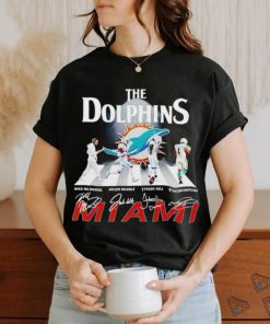 The Dolphins Abbey Road Mike McDaniel Jaylen Waddle Tyreek Hill signatures shirt, hoodie, sweater, long sleeve and tank top The Dolphins Abbey Road Mike McDaniel Jaylen Waddle Tyreek Hill signatures shirt