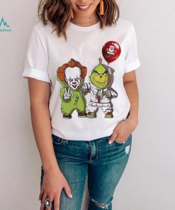 The Grinch And Pennywise Halloween Shirt