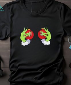 The Grinch Hand Holding Boobs Ornament Christmas Funny Unisex T Shirt