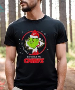 The Grinch I Hate People But I Love My Kansas City Chiefs Christmas T Shirt