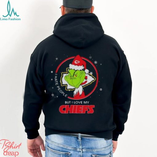 The Grinch I Hate People But I Love My Kansas City Chiefs Christmas T Shirt