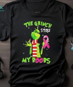 The Grinch Stole My Boobs Breast Cancer Awareness Christmas Unisex T Shirt
